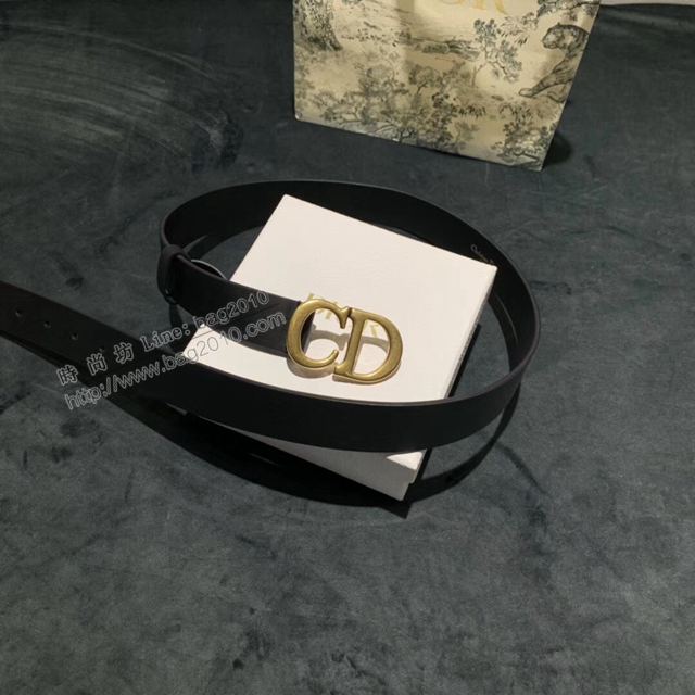Dior皮帶 迪奧皮帶系列 Christian Dior黑色小牛皮皮帶  xfp2139